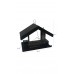 FixtureDisplays® Metal & Acrylic Bird Feeder Bird House Outdoor Seed Feeder Garden - Black 16090